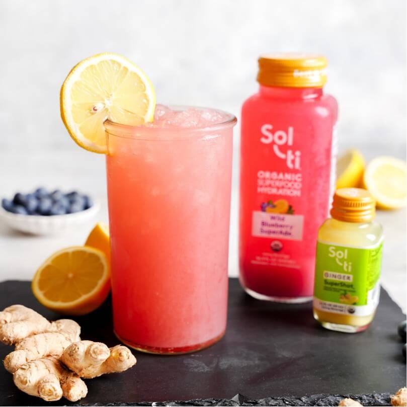 Sol-ti Blueberry Ginger Mocktail