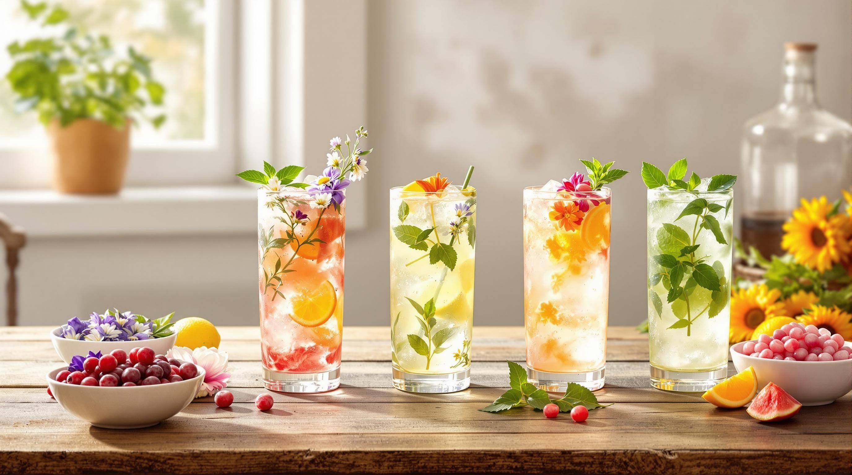 5 Floral Mocktails with Local Ingredients