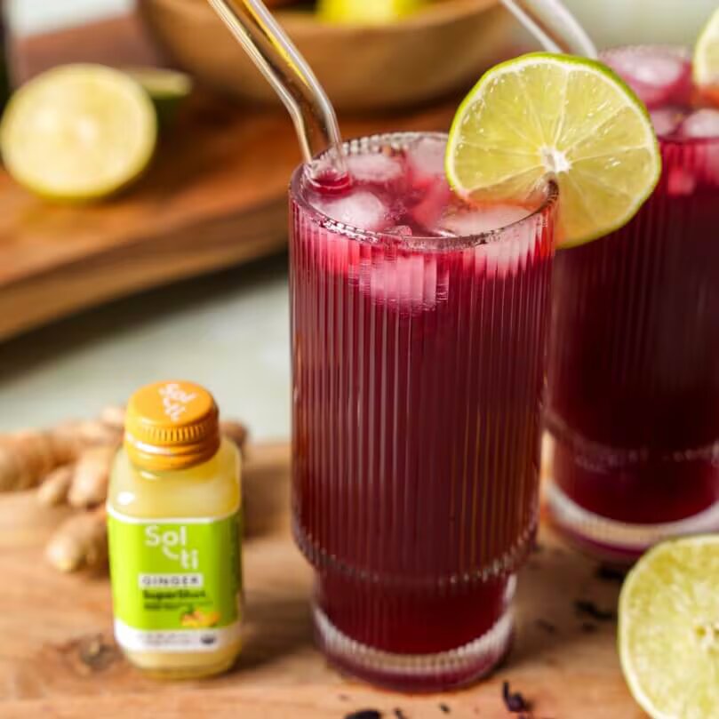 Sol-ti Hibiscus Ginger Mocktail
