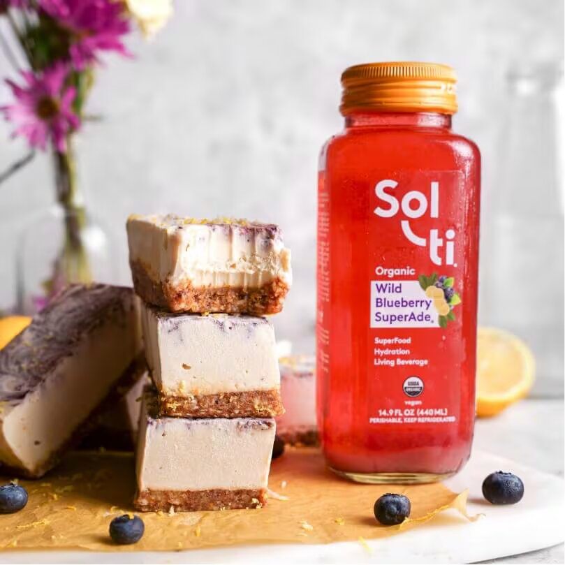 Sol-ti Lemon Blueberry Cheesecake Bars 