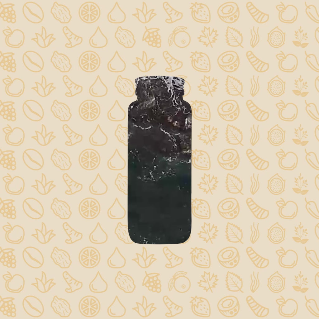 Video Sol-ti bottle front label held by person on beach, gray background, text: hydration, skin rejuvenation, digestive health