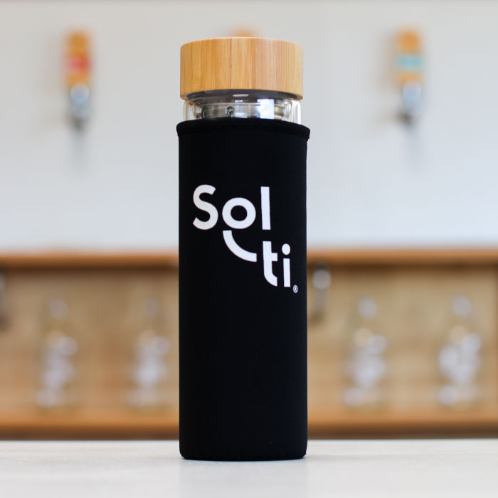Sol-ti Double Walled Glass Bottle with Infuser