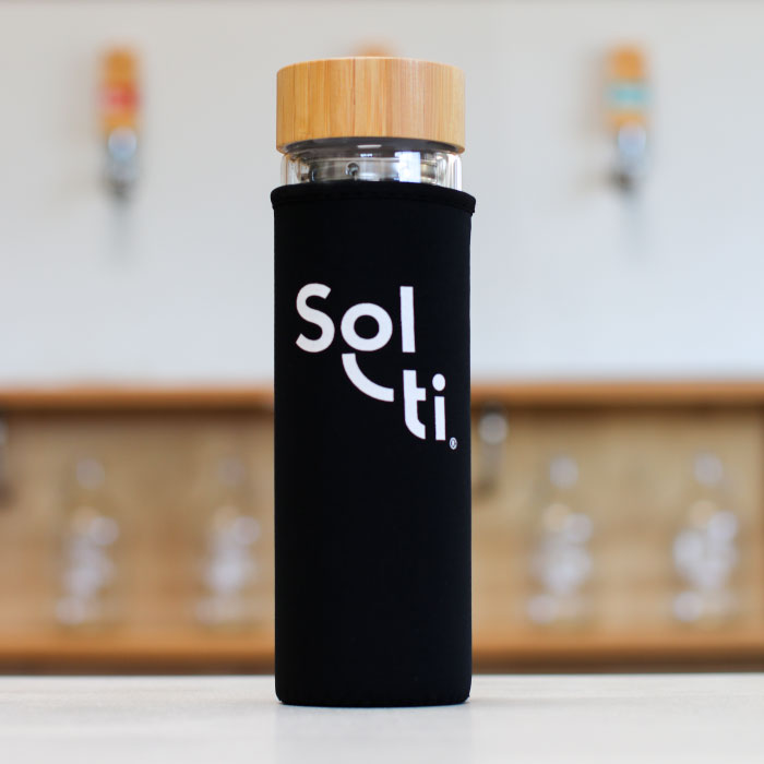 Glass Water Bottle with Infuser