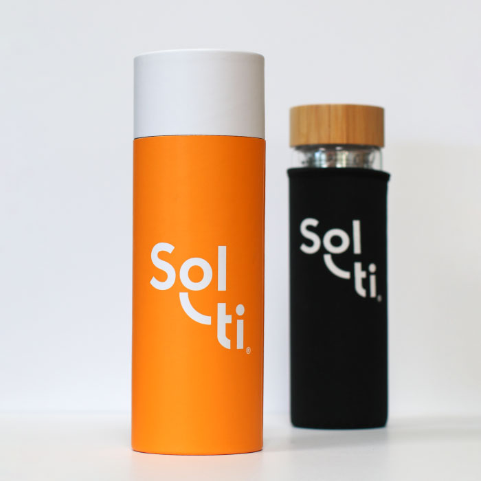 Glass Water Bottle with Infuser
