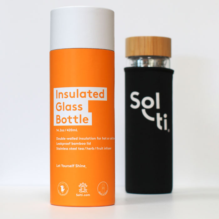 Glass Water Bottle with Infuser